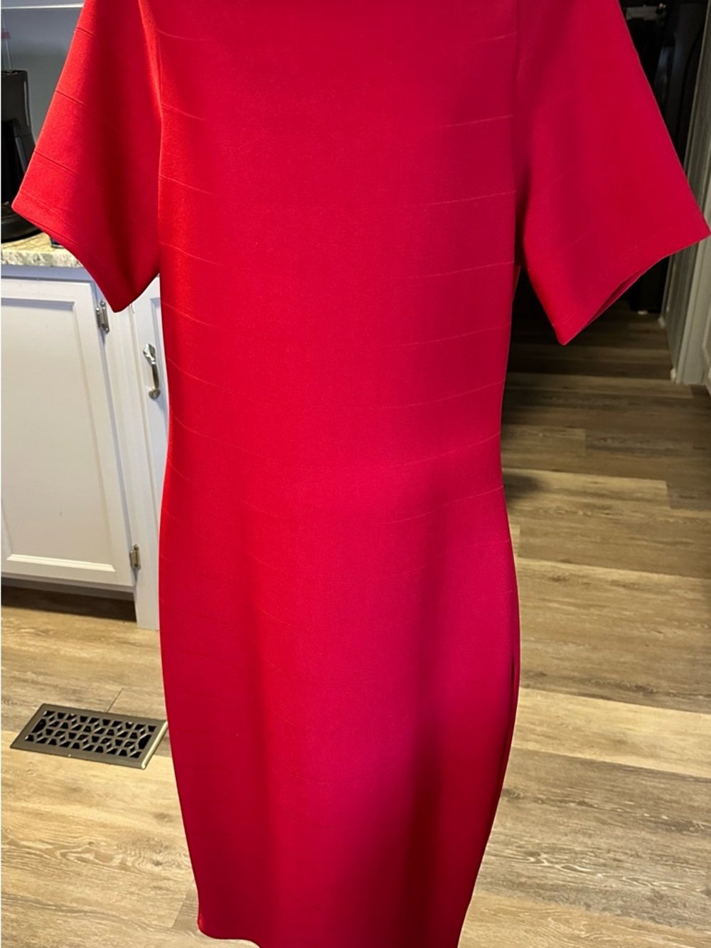 love J Vibrant Red Midi Sheath Dress
